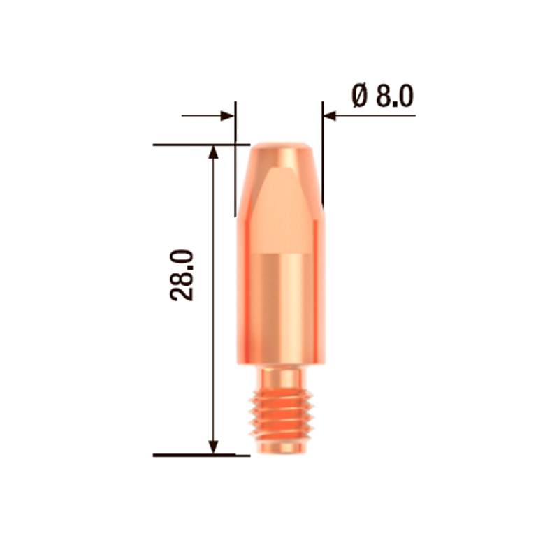 FUBAG Контактный наконечник M6х28 мм ECU D=1.0 мм  (25 шт.)