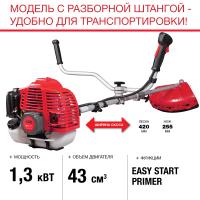 FUBAG Бензиновый триммер FPT 43R + Триммерная леска сечение витой квадрат L 130 м * 2.4 мм  в ПОДАРОК