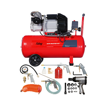 Компрессор Авто мастер с набором пневмоинструмента (AUTO MASTER KIT) + 10 (VDC/50 +10 предметов)