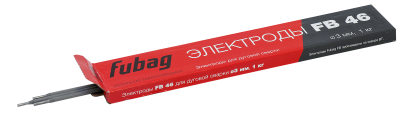 FUBAG Электрод сварочный с рутилово-целлюлозным покрытием FB 46 D3.0 мм (пачка 1 кг)