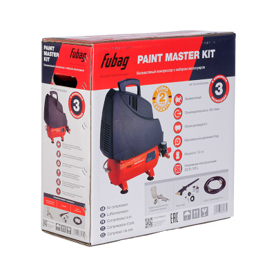 Компрессор Мастер окраски с набором пневмоинструмента (PAINT MASTER KIT) + 3 (OL 195/6 + 3 предмета)