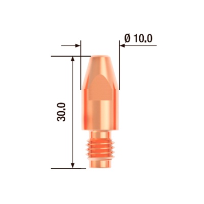 FUBAG Контактный наконечник M8х30 мм ECU D=1.6 мм (25 шт.)