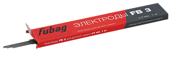 FUBAG Электрод сварочный с рутиловым покрытием FB 3 D3.0 мм (пачка 1 кг)