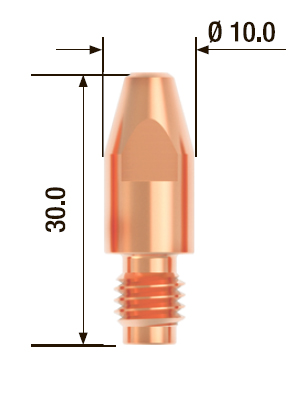 FUBAG Контактный наконечник M8х30 мм ECU D=0.8 мм  (25 шт.)